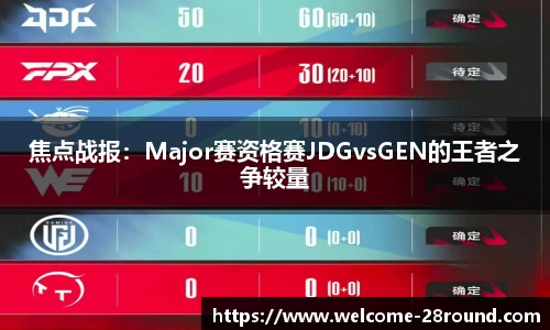 焦点战报：Major赛资格赛JDGvsGEN的王者之争较量